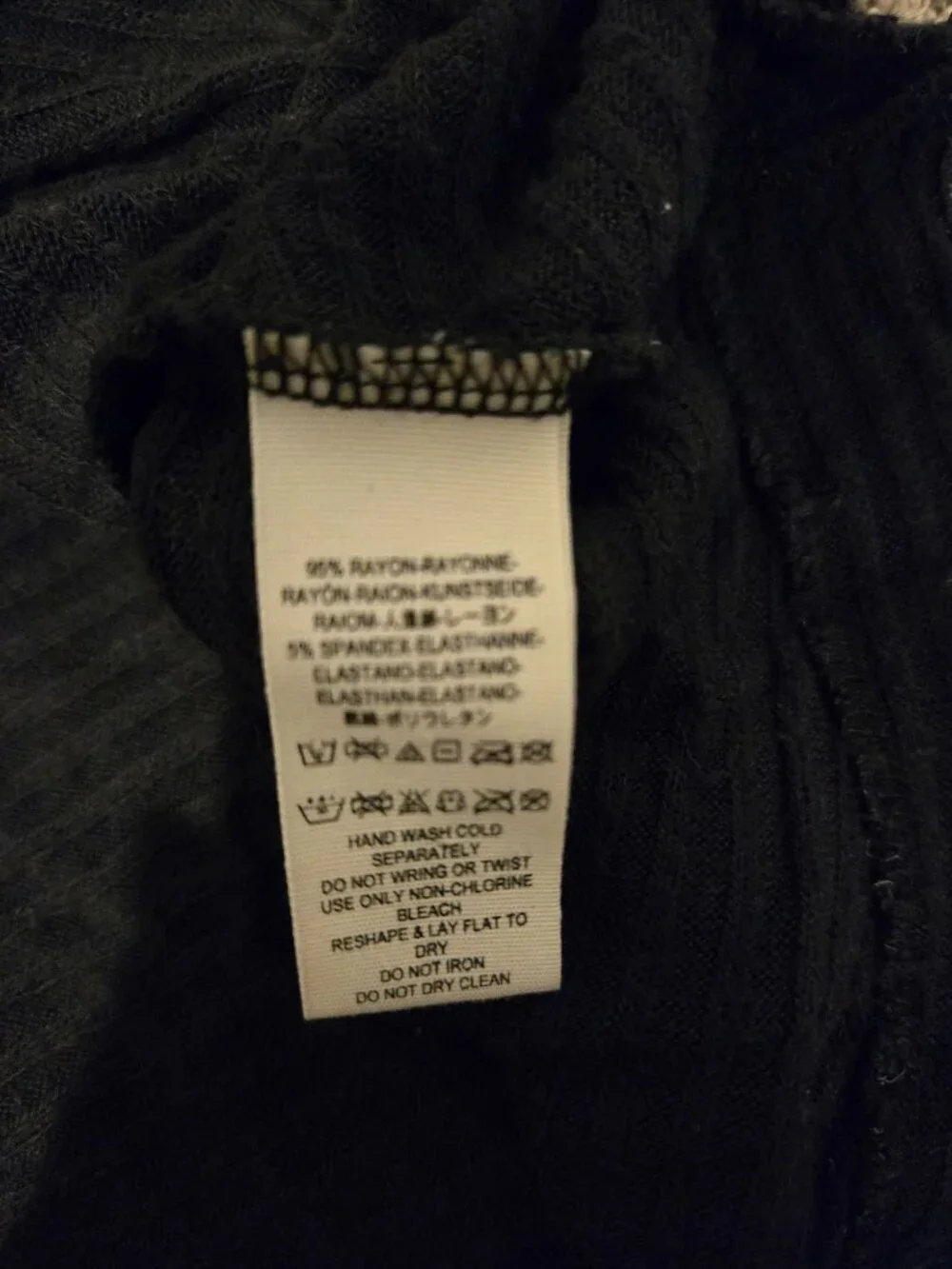 Free People Love Split Tunic Oversize Pullover Sweater Black XS
